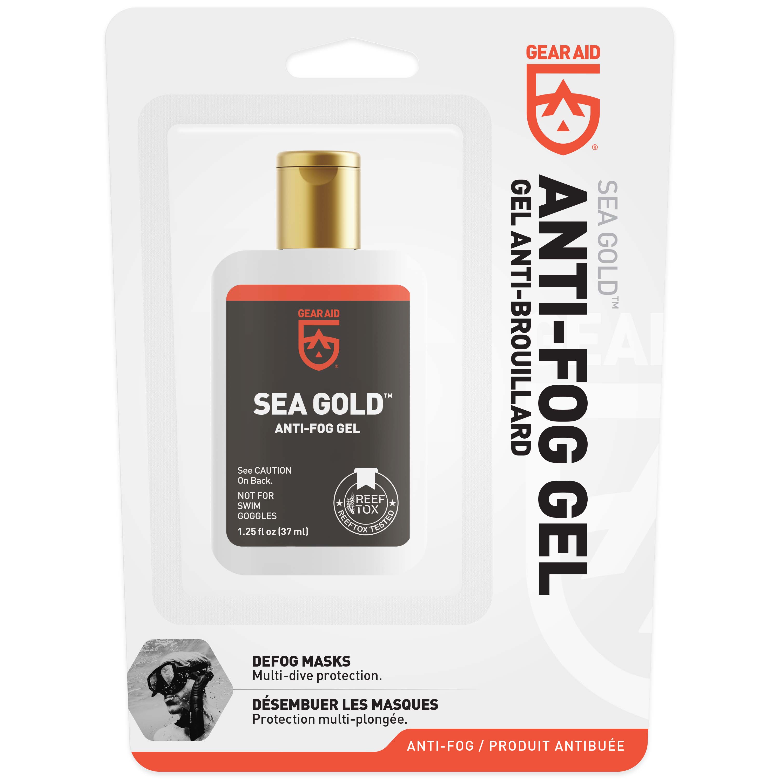 Sea Gold Anti-Fog Gel in packaging on a white background