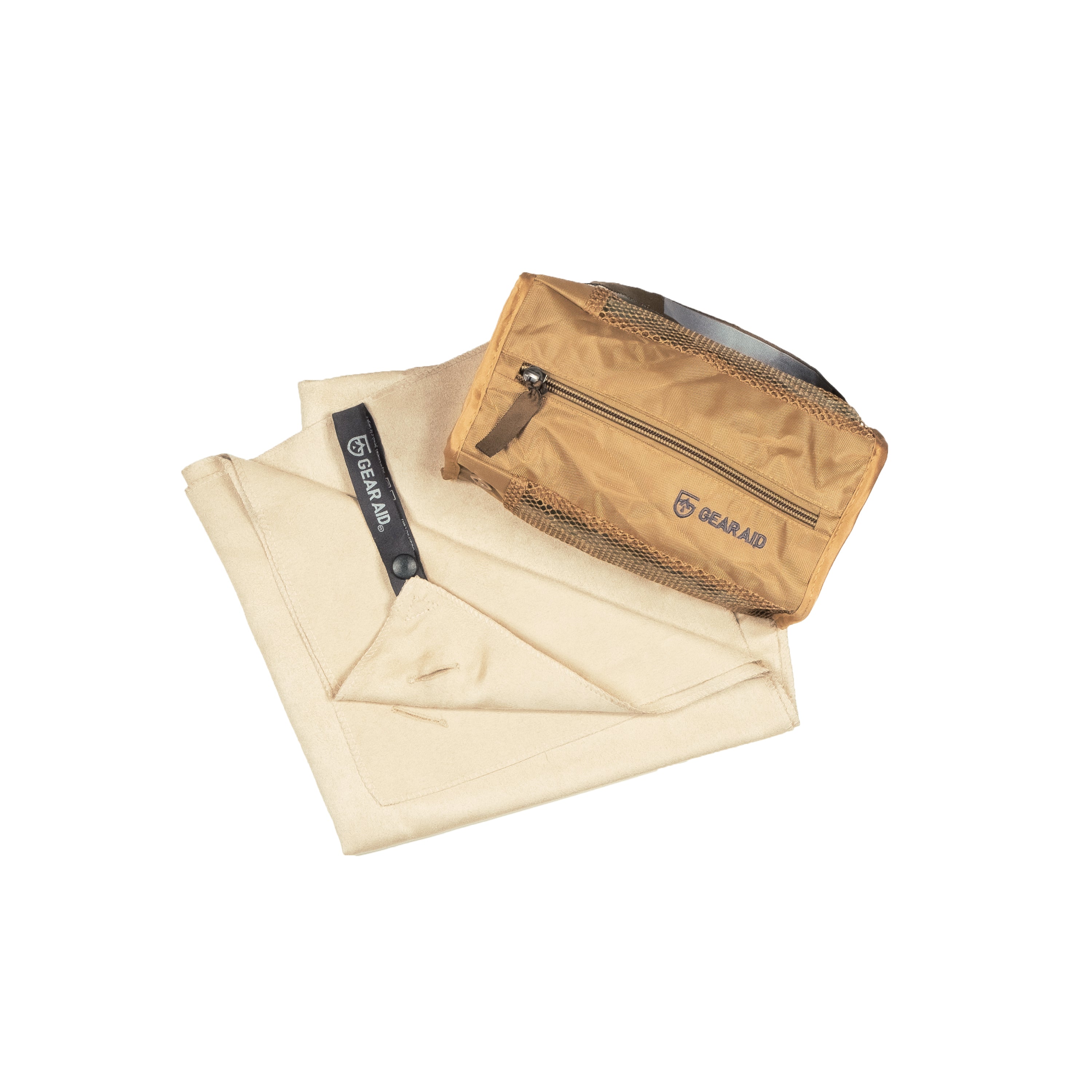 Microfiber towel in sand color M size