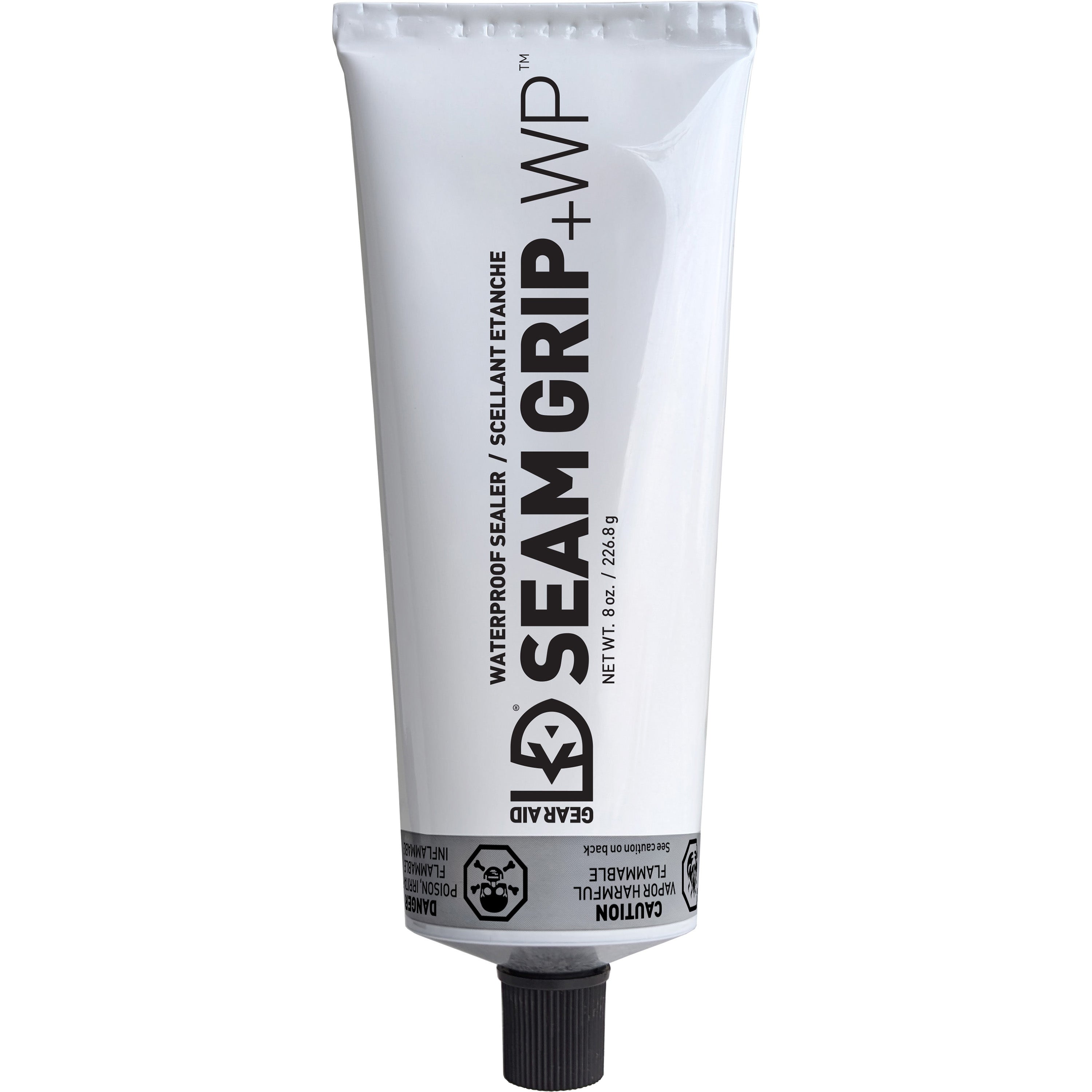Large 8 oz tube of Seam Grip + WP on white background.