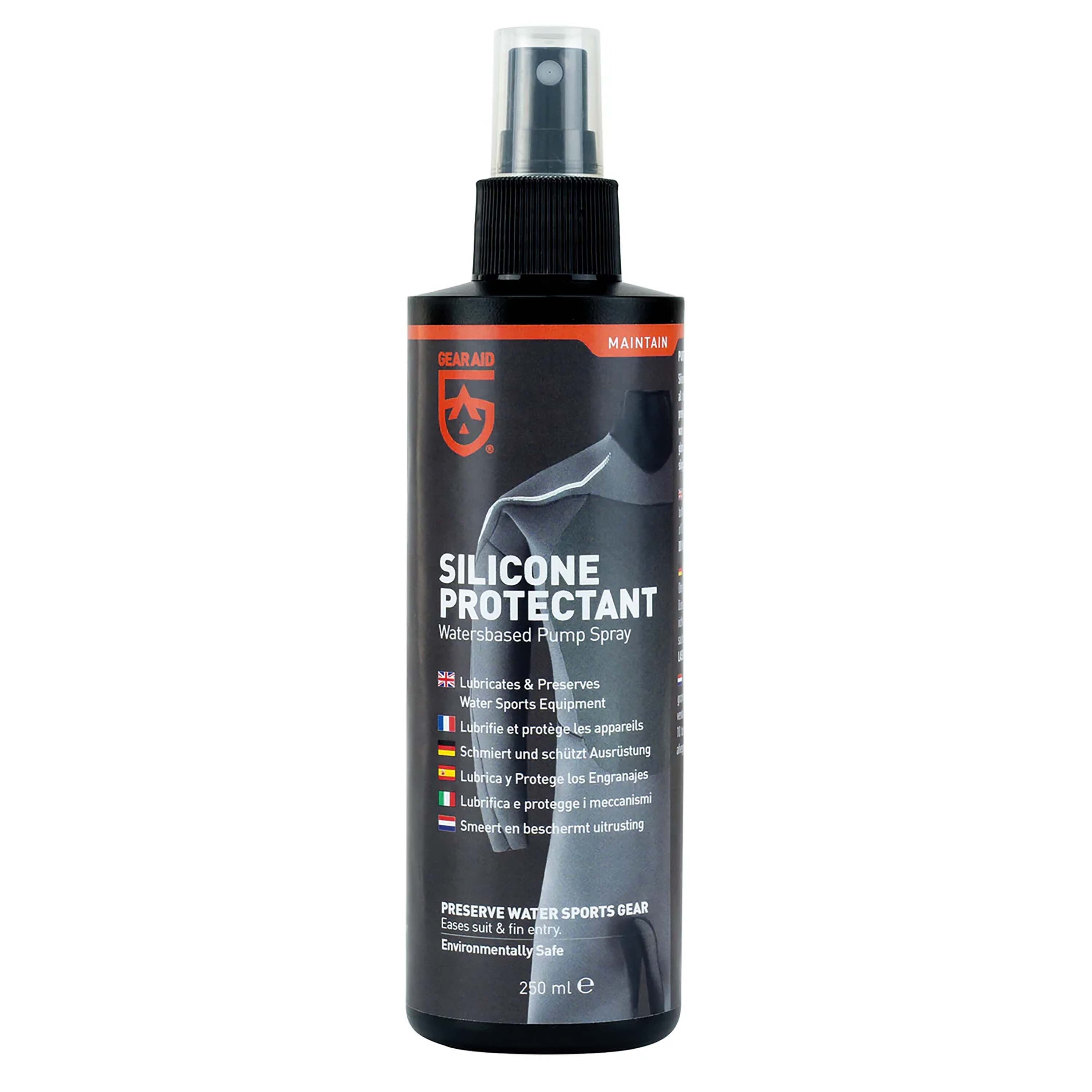 250 ml Bottle of Silicone Protectant on white background. 