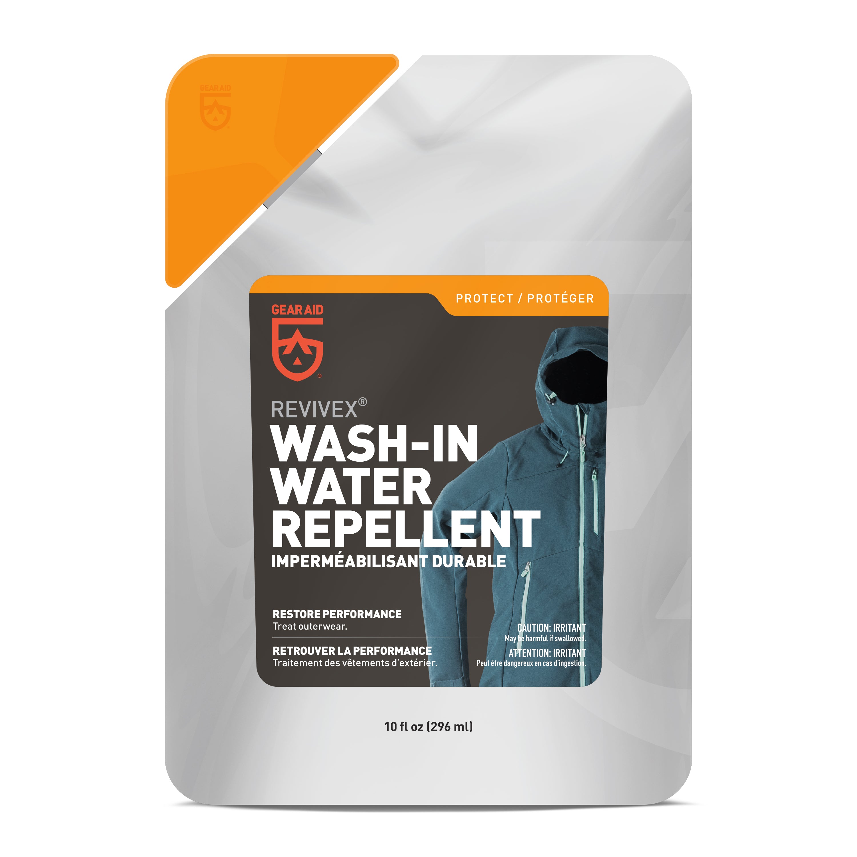 Water repellent: Gear Aid Revivex cleaner and wash-in repellent