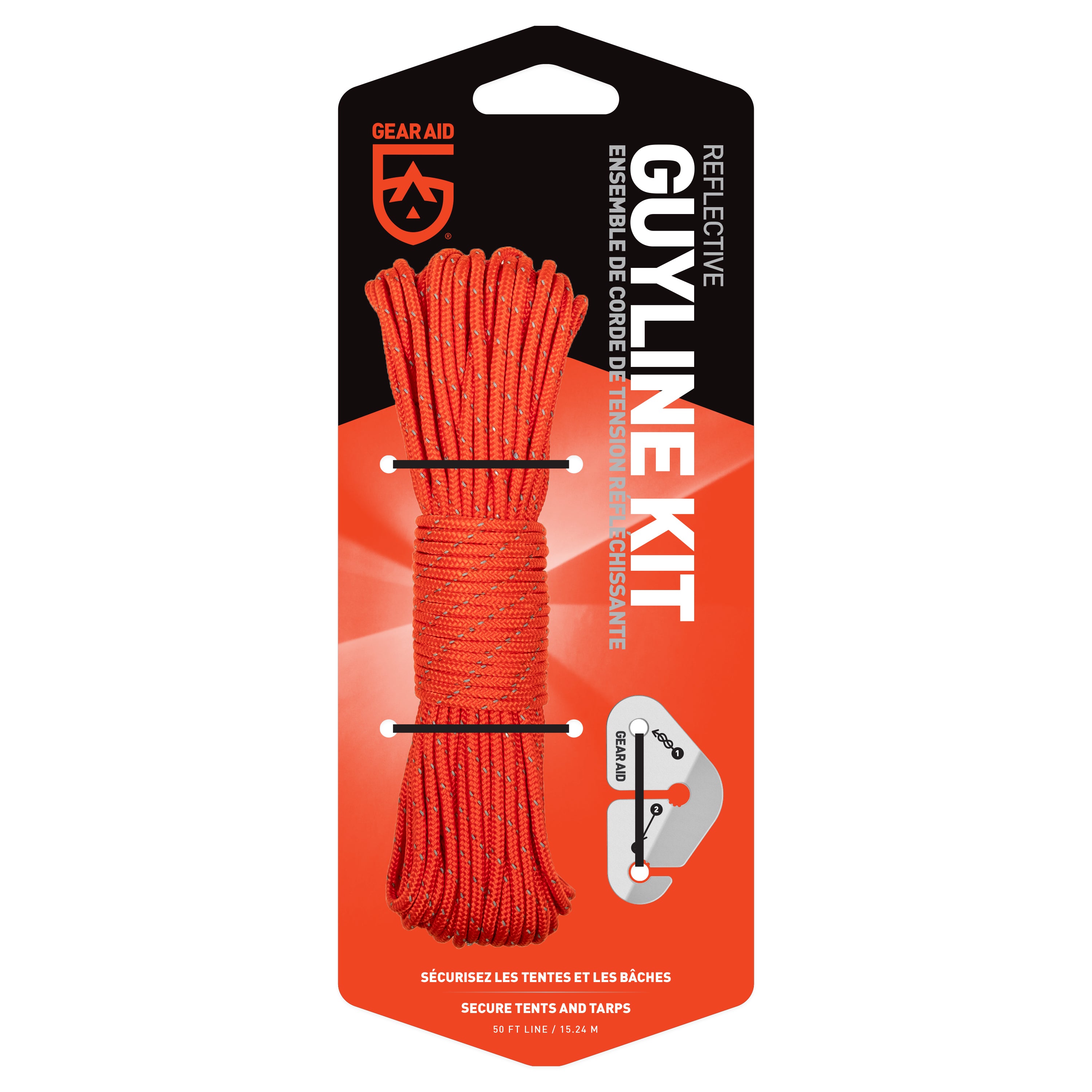 Gear Aid 50 ft. Reflective Guyline Kit with Tensioners